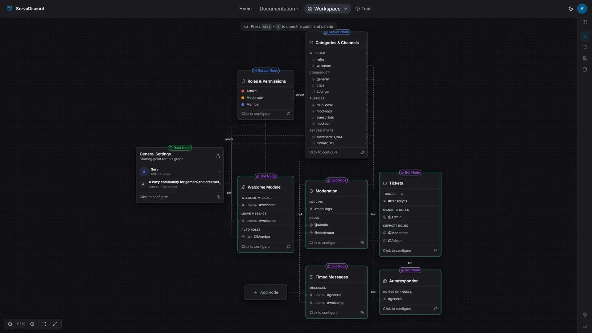 Configure it directly.